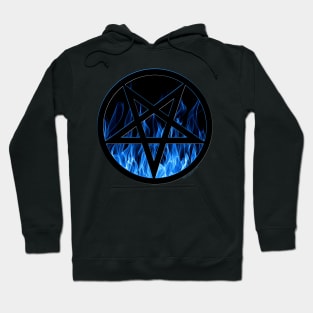 Blue Flames of Hell - Pentagram! Hoodie